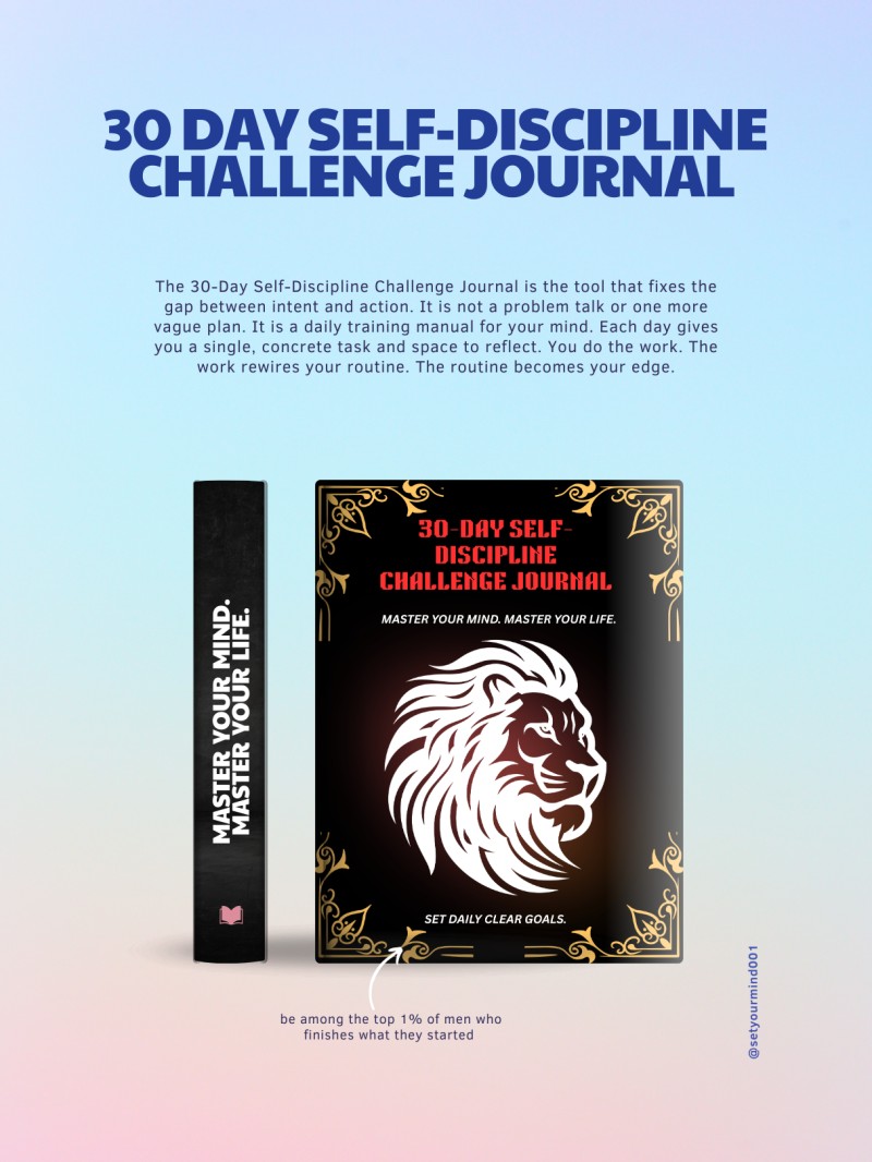 30-DAY SELF-DISCIPLINE CHALLENGE JOURNAL