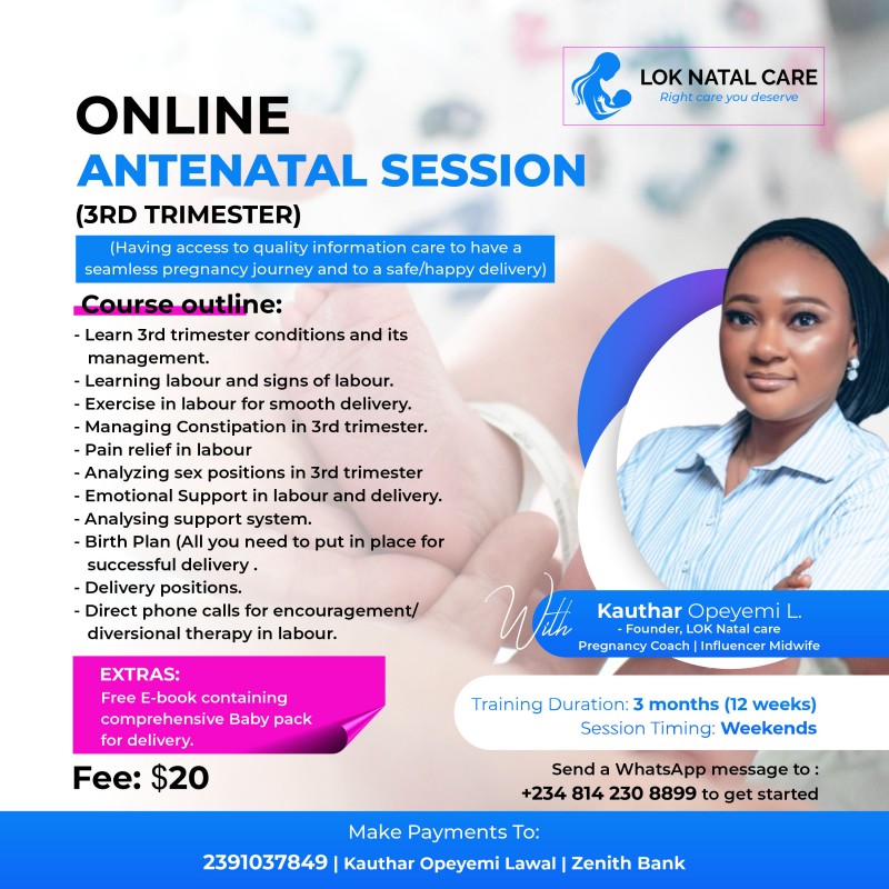 ONLINE ANC COURSE 3RD TRIMESTER