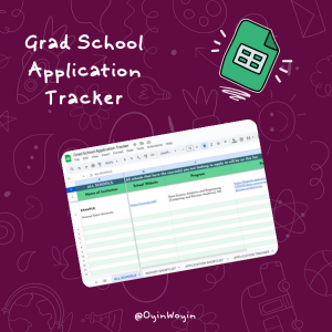 GRAD SCHOOL APPLICATION TRACKER