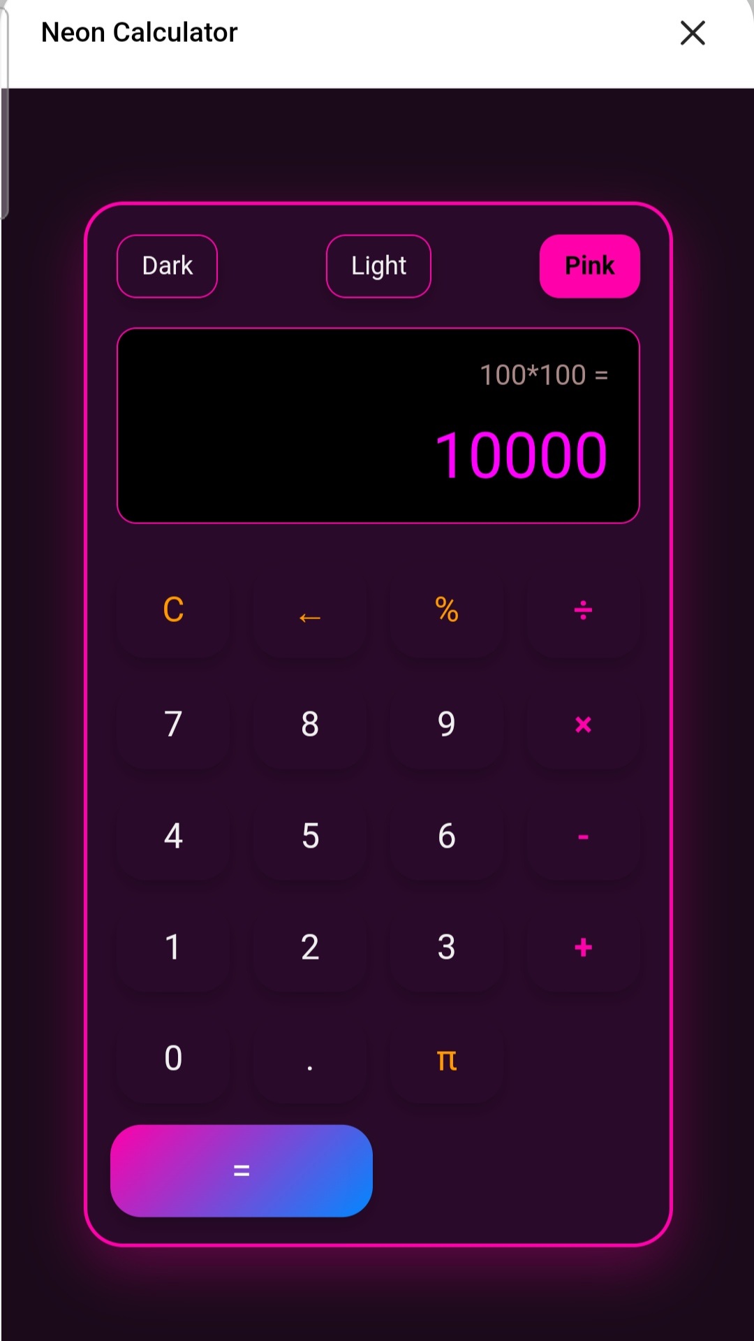 3D Calculator Android and IOS App Source Code