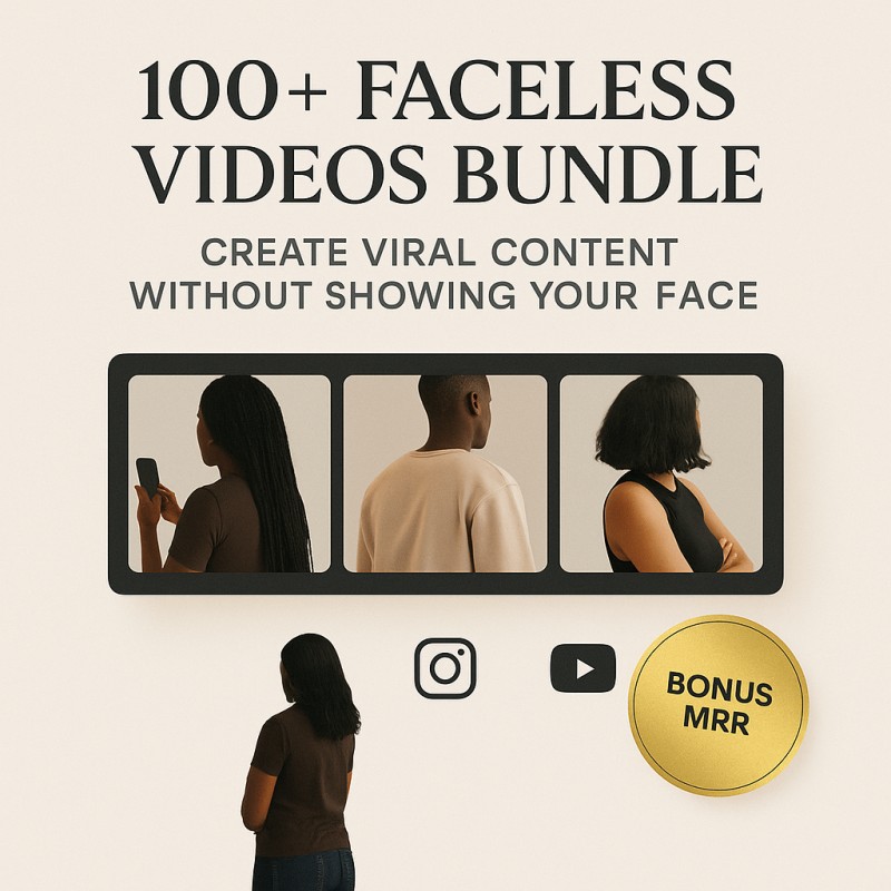 🎥  100+ Plug-and-Post Dark-Skin Faceless Videos