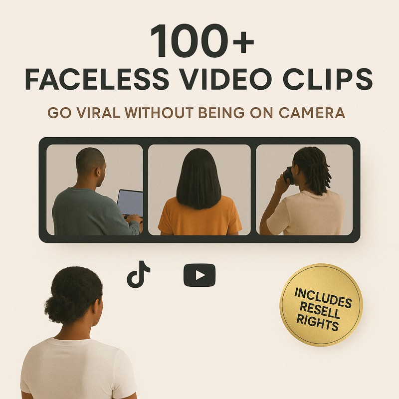 🎥 100+ Plug-and-Post Dark-Skin Faceless Videos