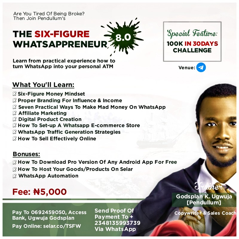 Buy The Six-Figure Whatsappreneur challenge Reloaded by Godsplan K ...
