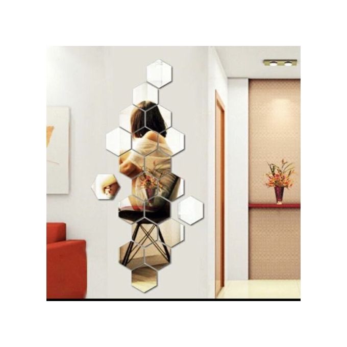 Acrylic Adhesive Reflective mirror 3D wall design