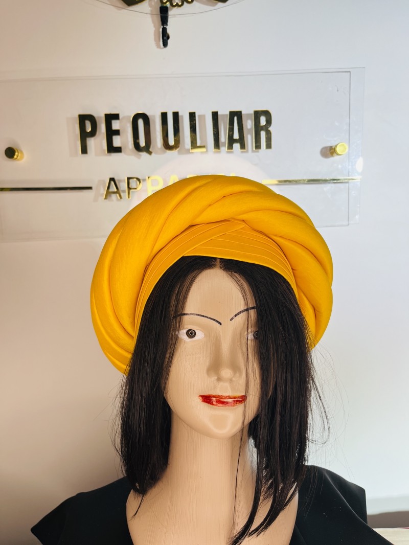 Golden Sunrise Yellow Turban Hat
