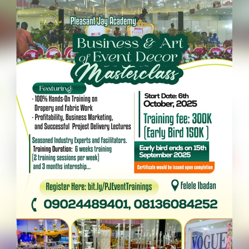 Business & Art of Event Decor Masterclass