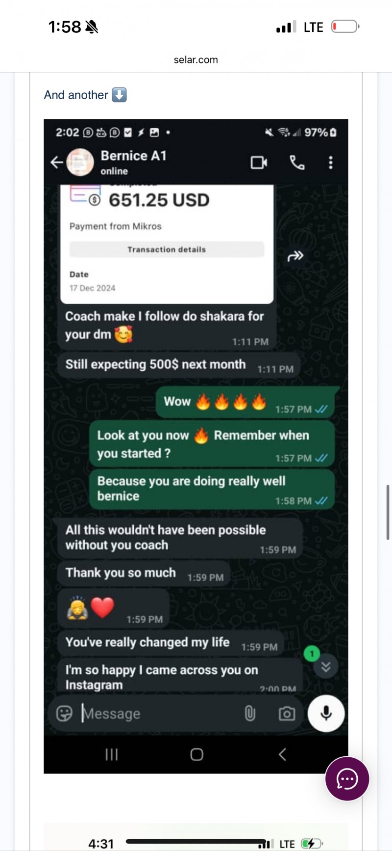 Customer review 1