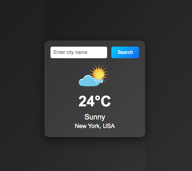 Real-Time Weather Dashboard with Animated Icons