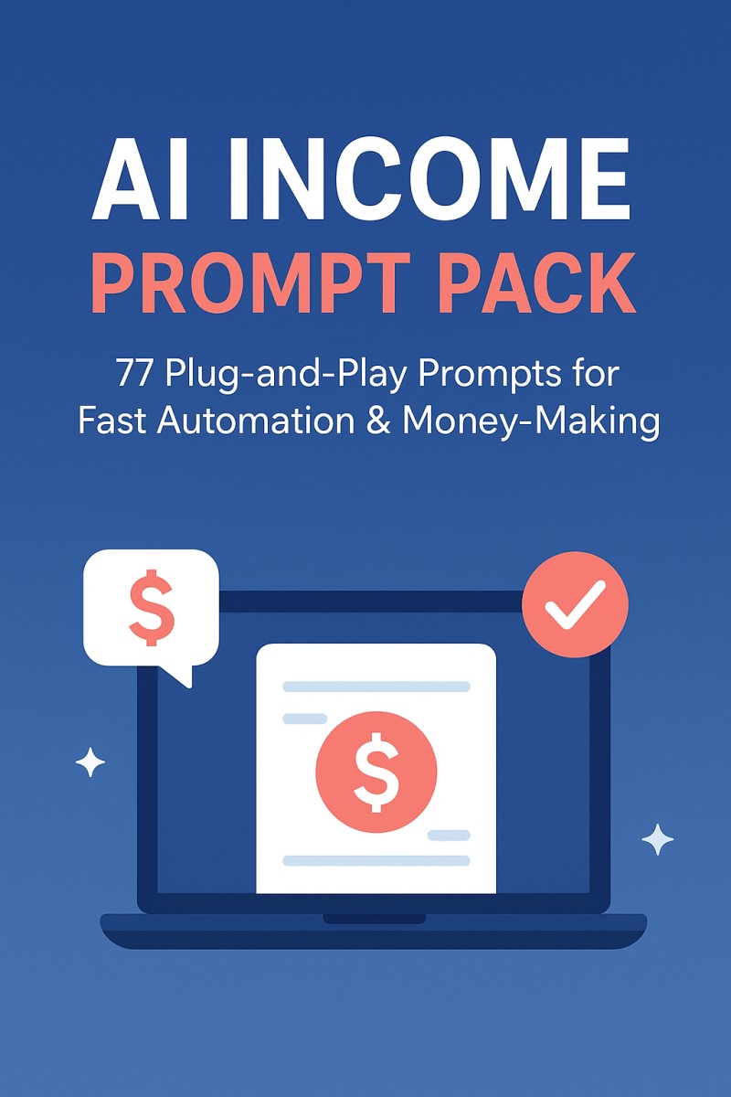 AI Income Prompt Pack — 77 Automation Prompts to Make Money Faster (Plug & Play)