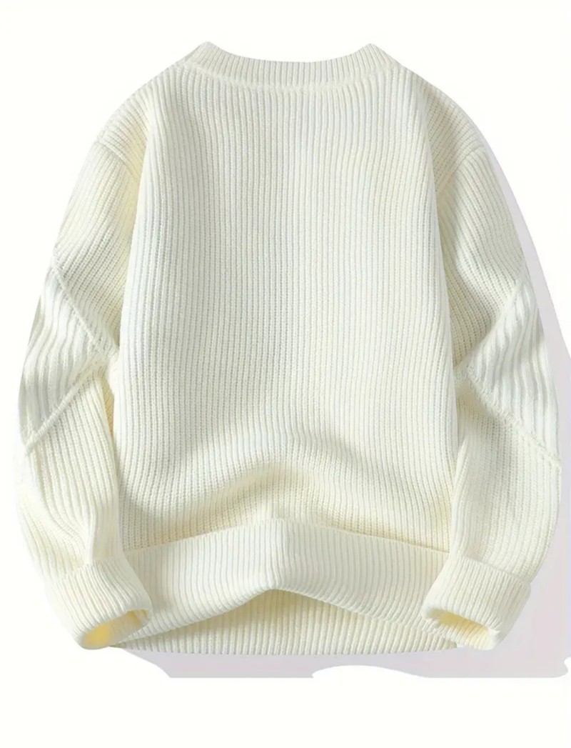 Sweater Fashion Pattern Autumn/Winter Knitted Sweater Fashion High Street Pullover Outdoor Loose Warm Thick