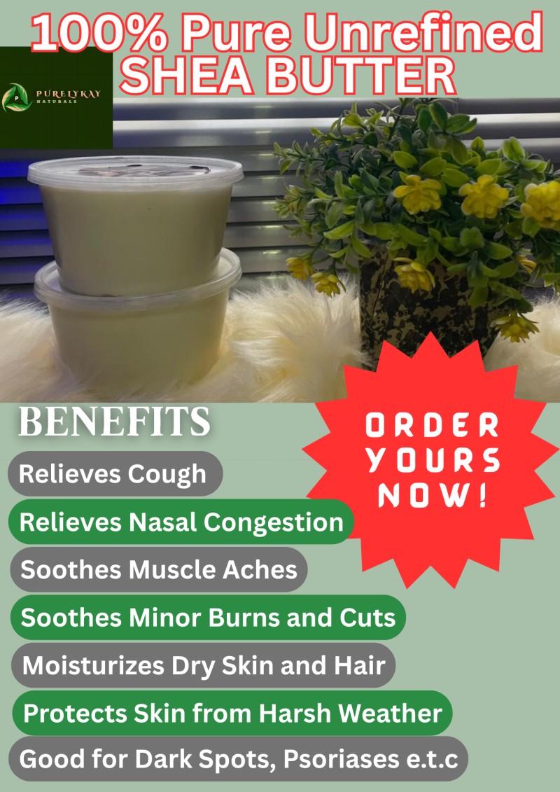 100% PURE UNREFINED SHEA BUTTER 500G