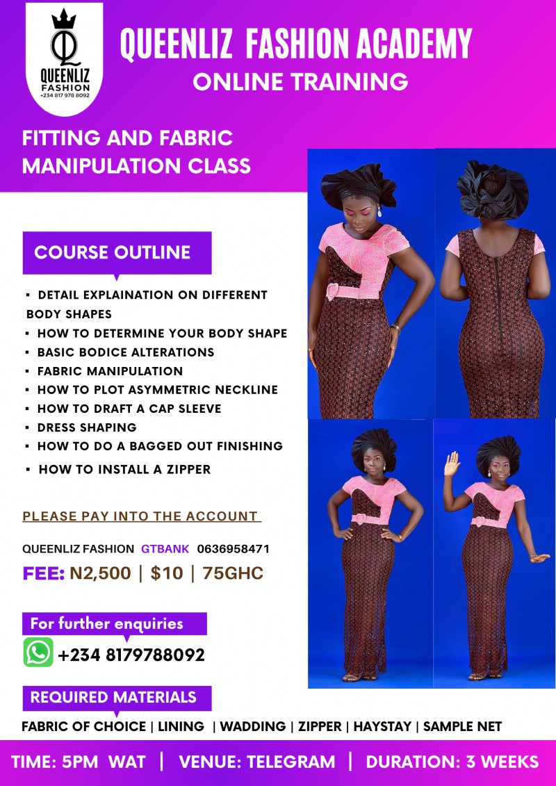 FITTING/FABRIC MANIPULATION CLASS