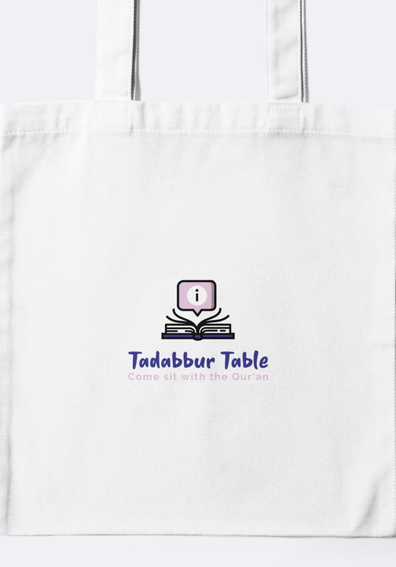 Tote bag tadabbur table