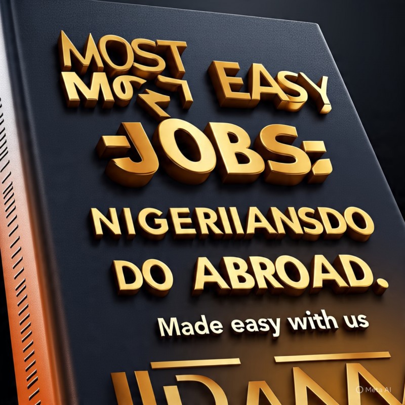 MOST EASY JOBS FOR NIGERIANS ABROAD.