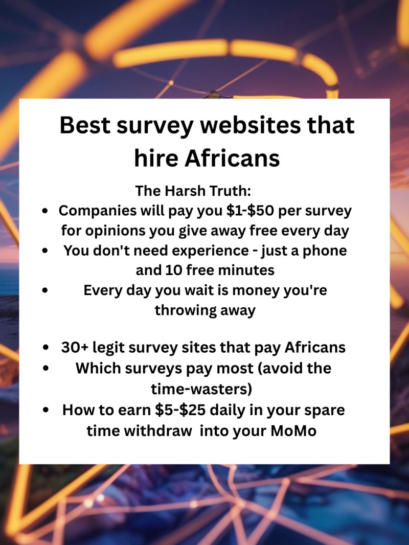 Best Survey Websides and app that accepts Africans