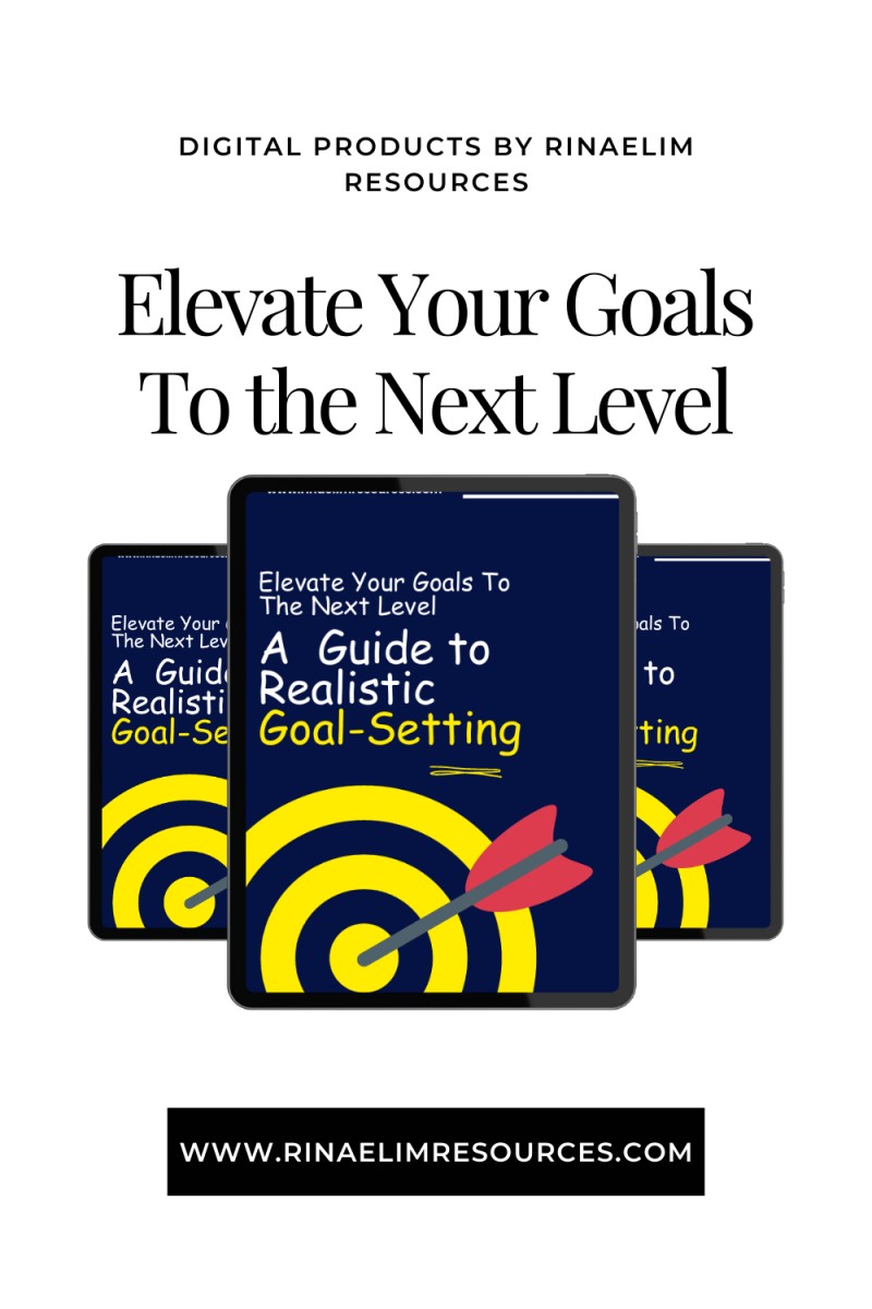 Elevate Your Goals To The Next Level: A Guide To Realistic Goal-Setting - Goal-Setting Planner Printable, Digital Goal Planner, Productivity Journal, Goals Section, Notes Section, Undated Planner, A4, A5, US Letter, PDF Digital Planner