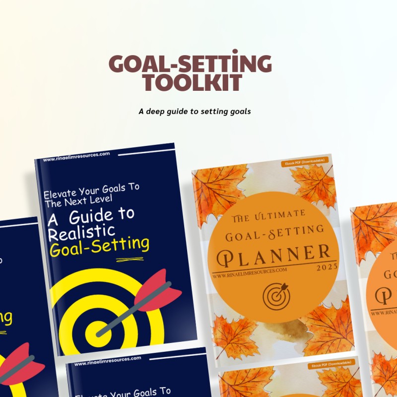 Goal-Setting Toolkit - Goal-Setting Planner Printable, Digital Goal Planner, Productivity Journal, Goals Section, Notes Section, Undated Planner, A4, A5, US Letter, PDF Digital Planner