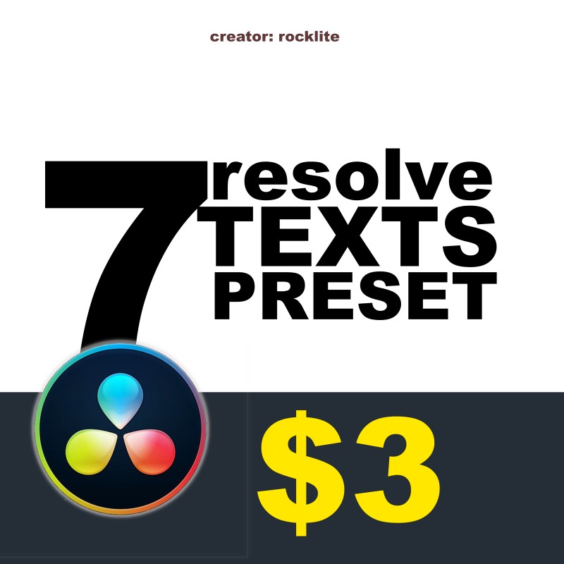 7 RESOLVE TEXT PRESET