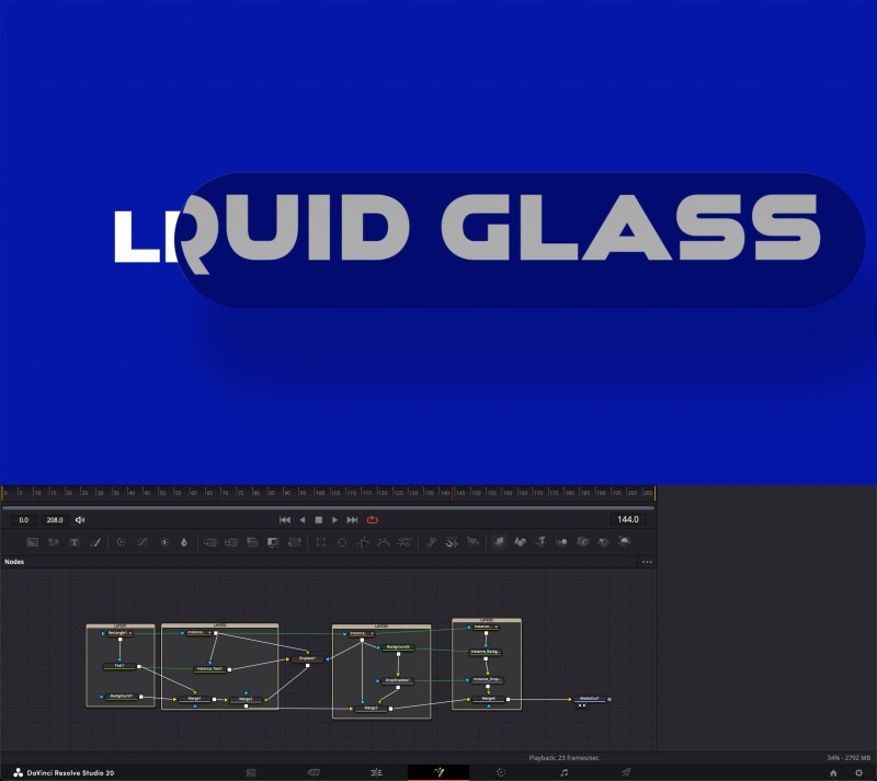 LIQUID GLASS TEXT MACRO {DaVinci Resolve}