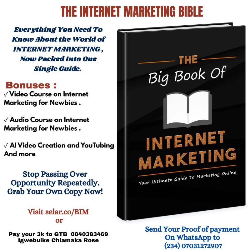 Buy The Big Book Of INTERNET MARKETING by Rose Igwebuike on Selar