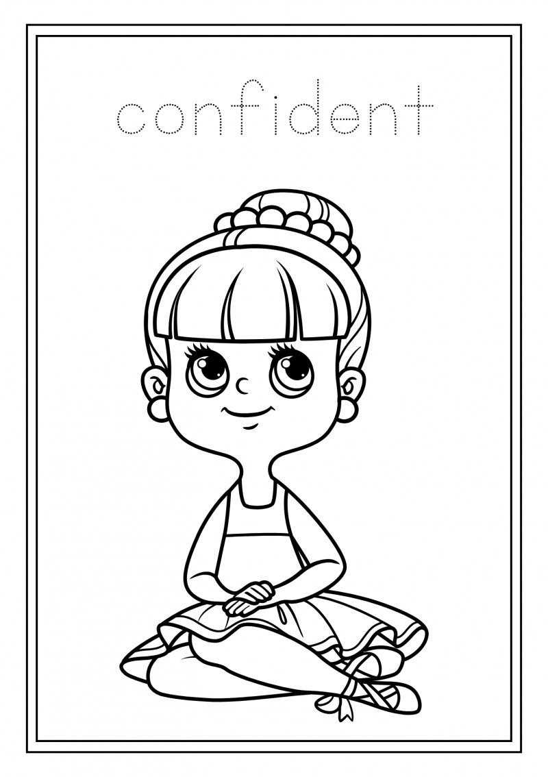 Ballerina colouring worksheet
