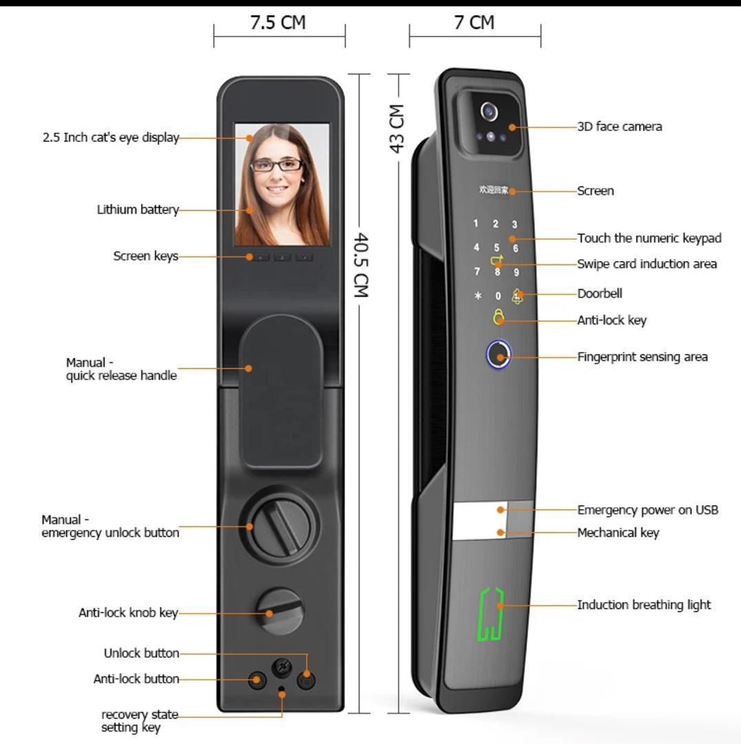 3D Face Recognition Smart Door Lock with Fingerprint