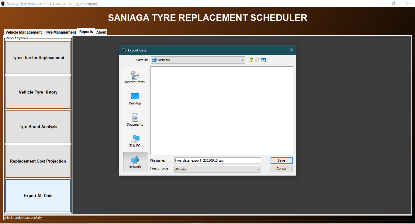 Saniaga Tyre Scheduler