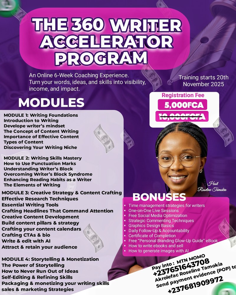 Buy THE 360 ACCELERATOR PROGRAM by Akrolefac Roseline Tamokia on Selar