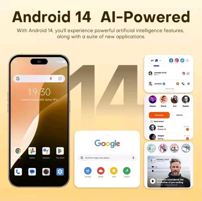 i16 Pro Max 5G Smartphone – Android 14 | 22GB RAM + 2TB ROM