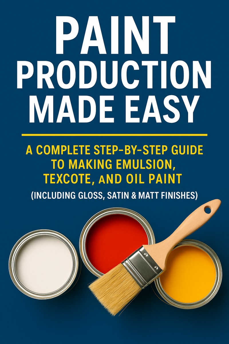 PAINT PRODUCTION MADE EASY: A Complete Guide to Making Emulsion, Texcote, Oil Paint etc.