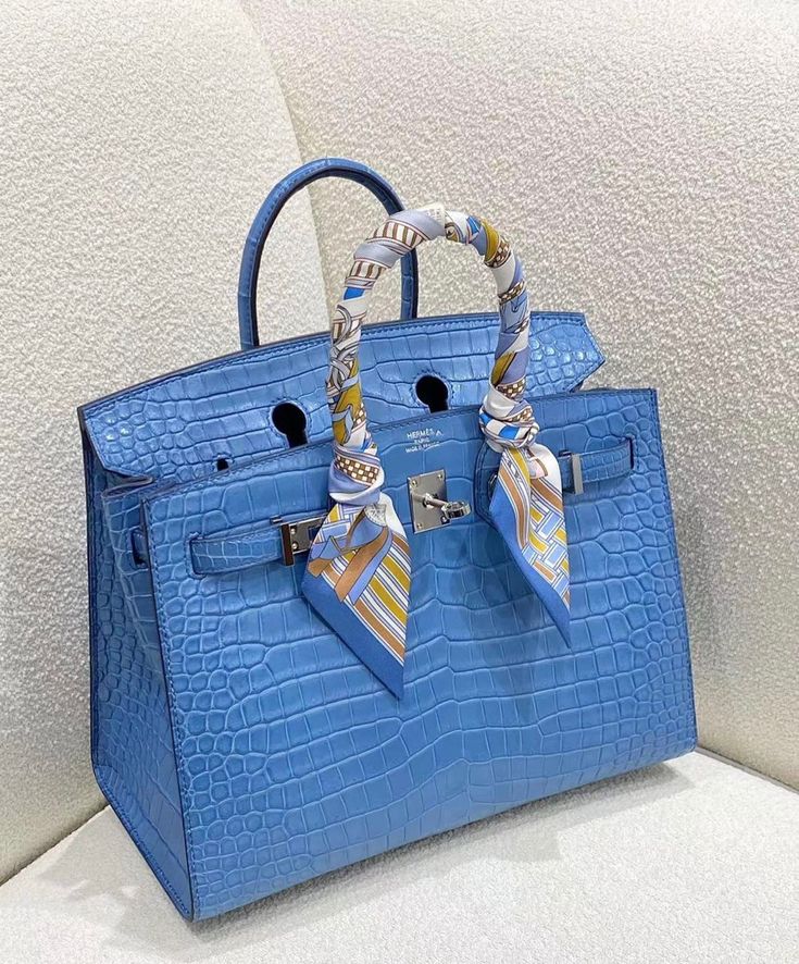 Croc and clear leather skin birkin bag