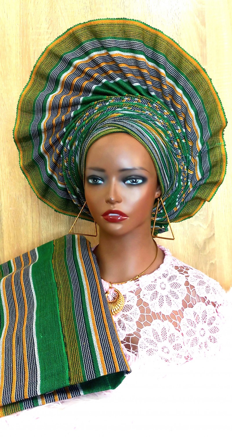 Buy Full Fan Aso Oke By SMILLYCRAFT GLOBAL CONCEPTS On Selar