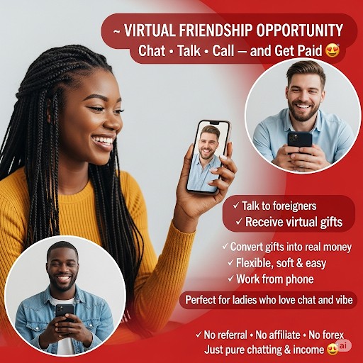 VIRTUAL FRIENDSHIP OPPORTUNITY( Get paid to Chat)