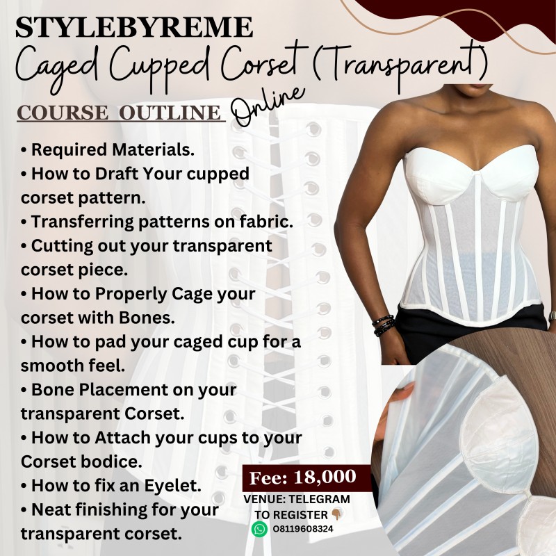 CAGED CUPPED CORSET( TRANSPARENT)