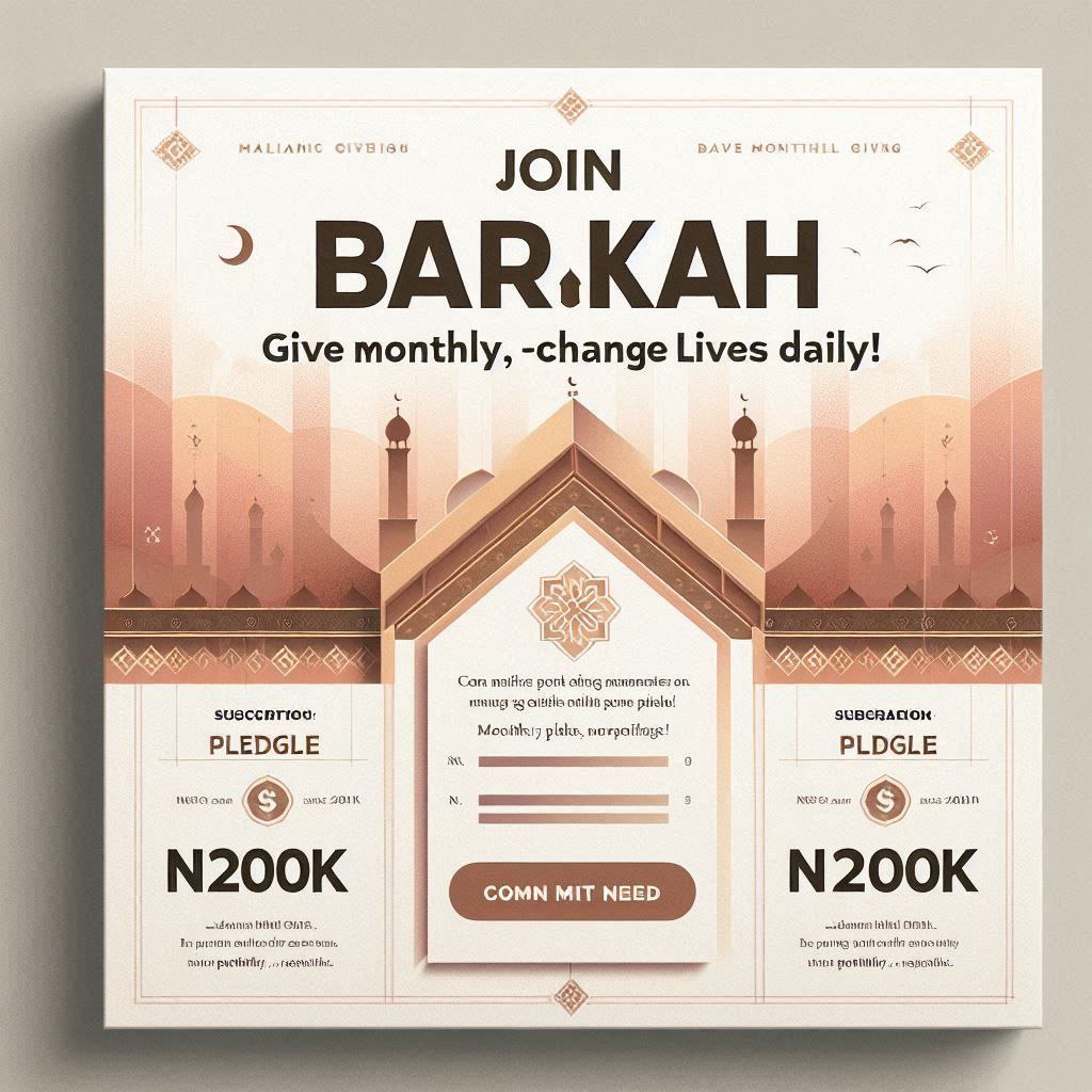The Barakah Monthly Giving- 200K