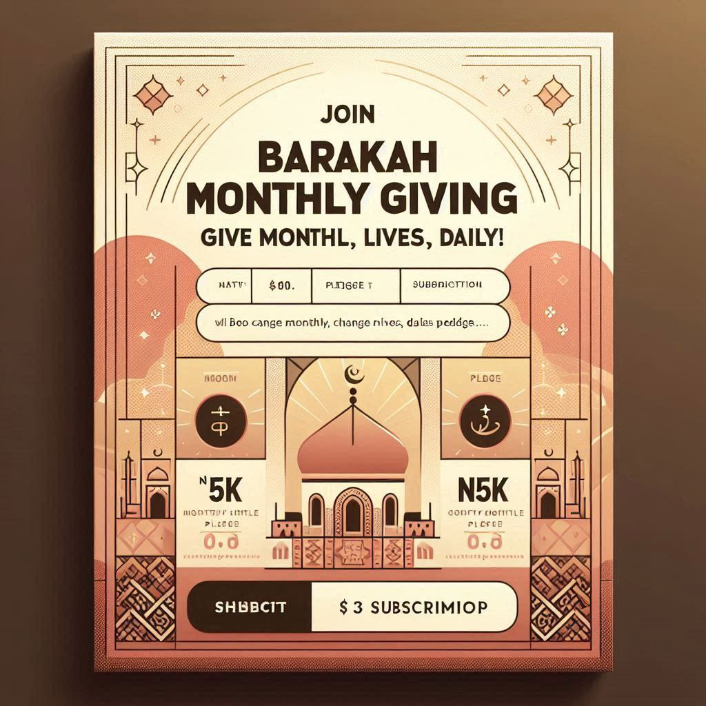 The Barakah Monthly Giving- 5K