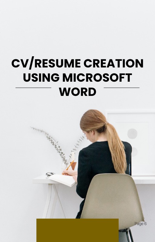 CV/Resume Creation Using Microsoft Word