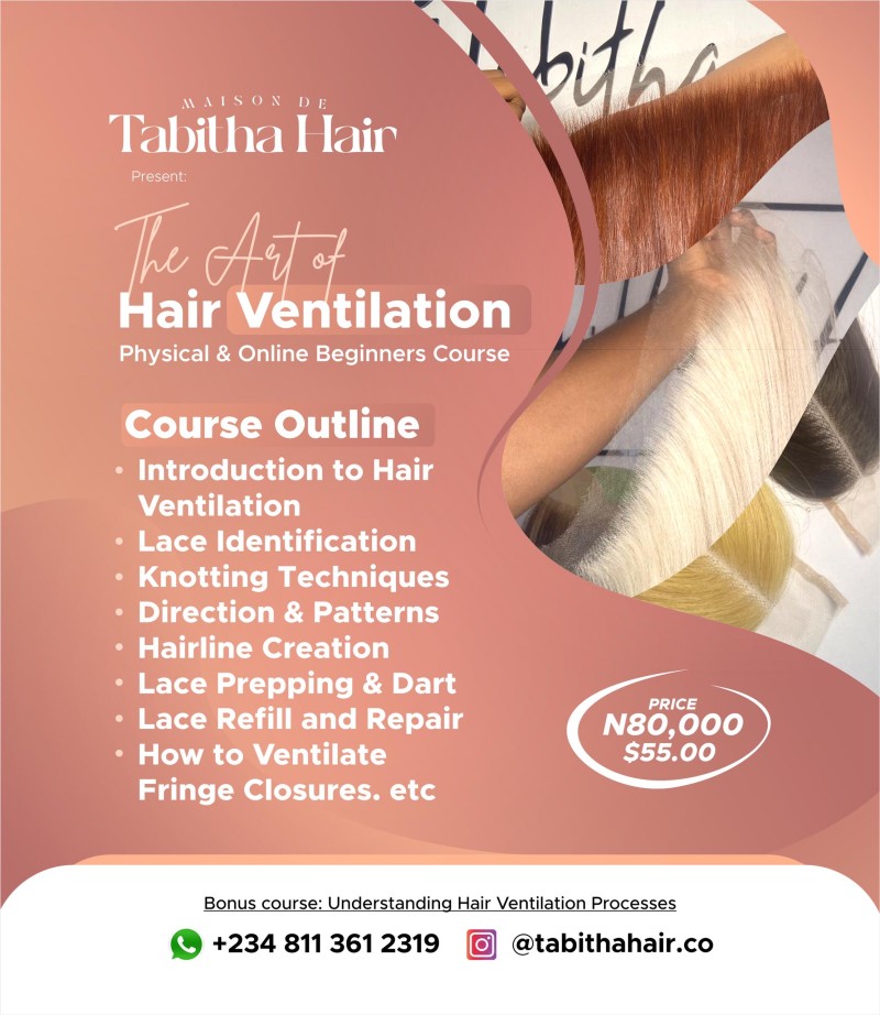 Beginners Hair ventilating course