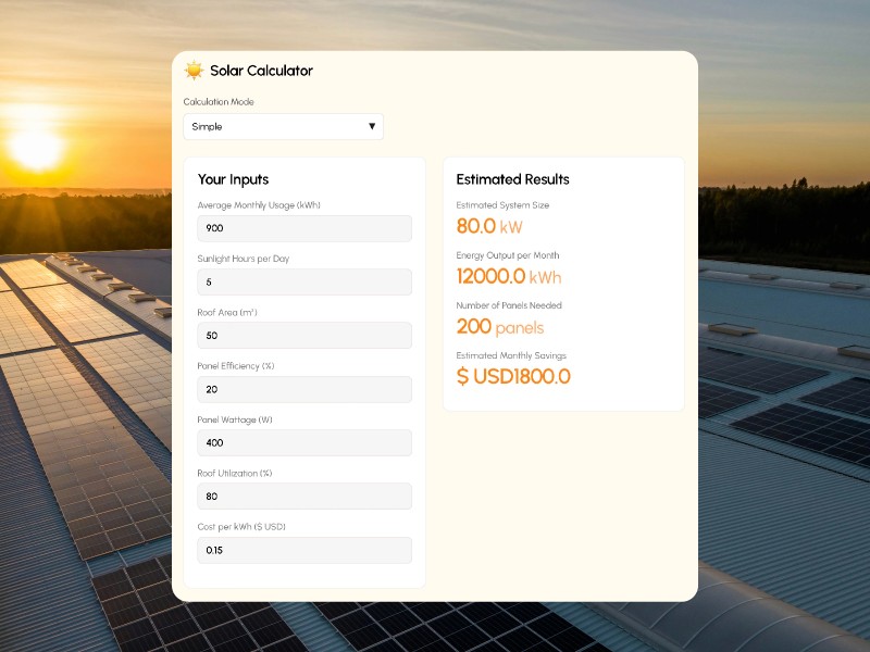 Solar Calculator