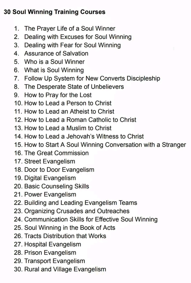 Soul Winning Curriculum