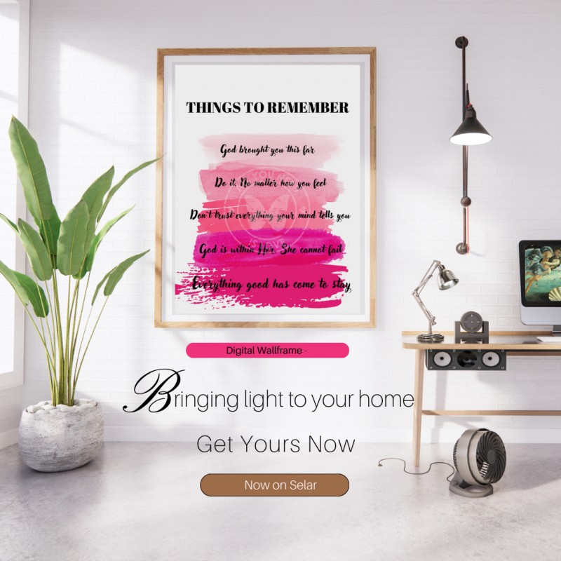 Things To Remember Wall Frame | Wall Frame | Colorful Wall frame with quotes | Matte Finish | Motivational Home Decor | Choose your size and quotes
