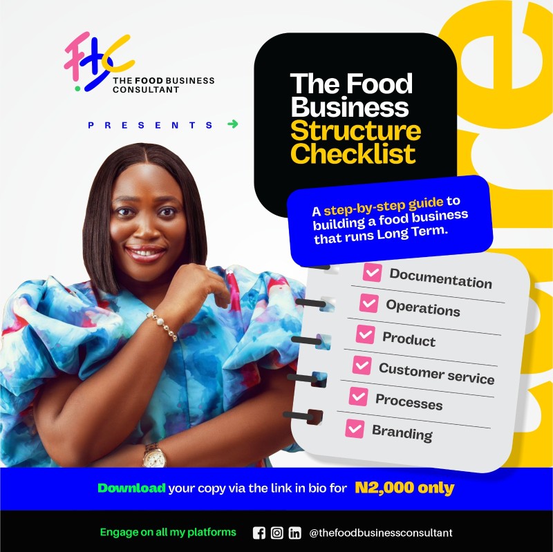 The Food Business structure checklist