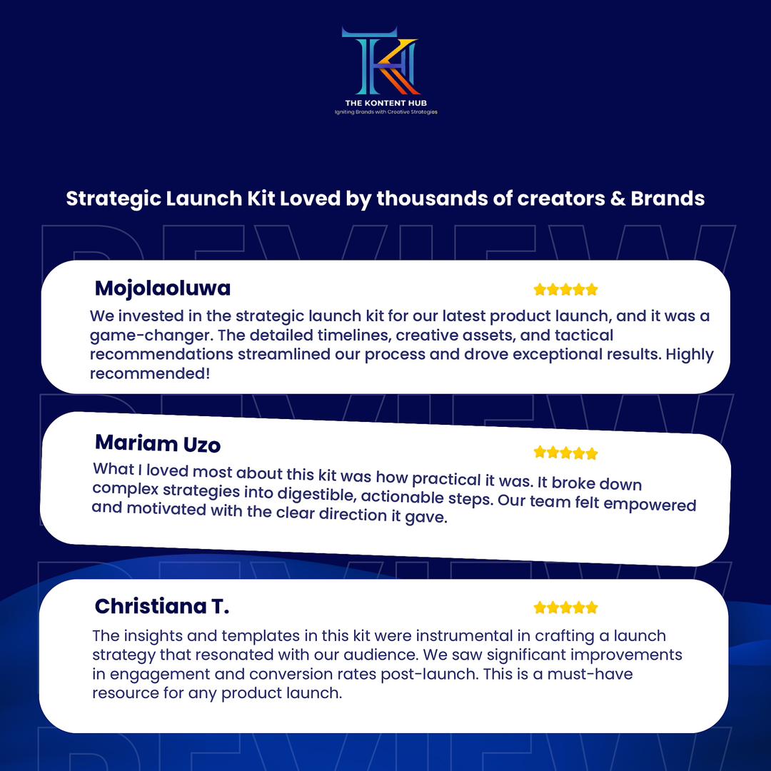 Buy Strategic Launch Kit by The Creative Kontent Hub on Selar