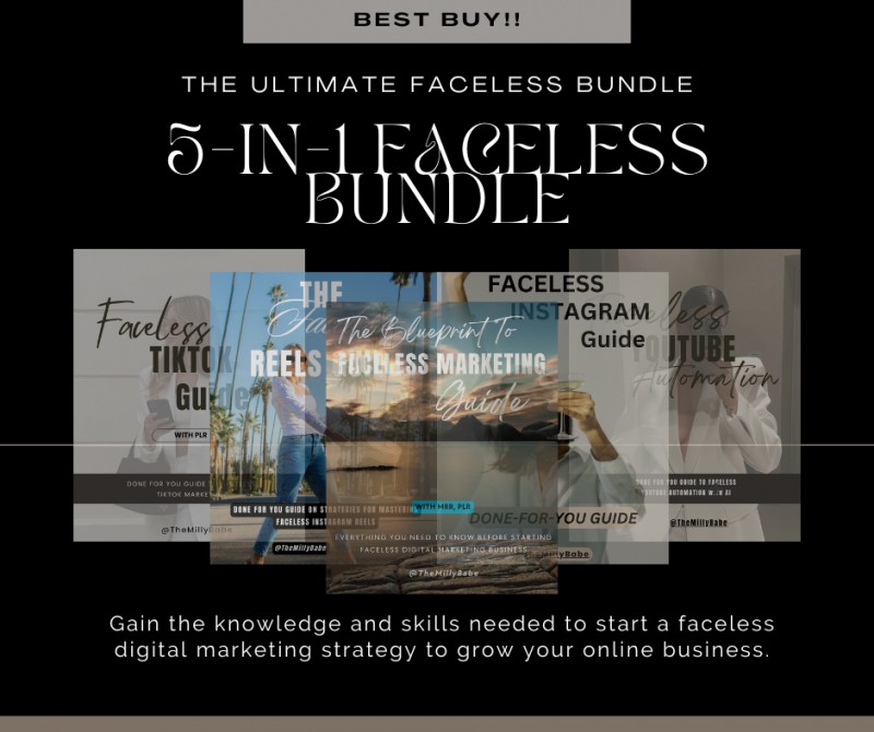 Buy 5-IN-1 ULTIMATE FACELESS BUNDLE by The Milly Babe on Selar