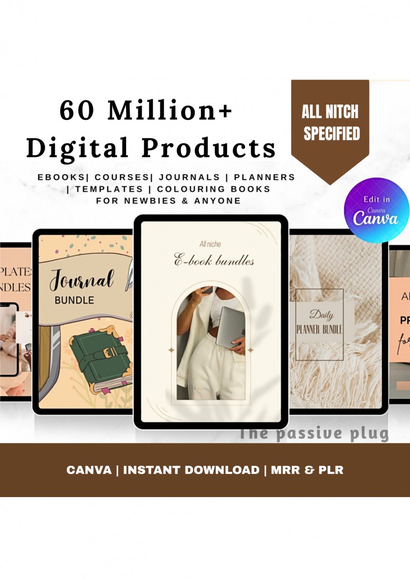 Digital Products Bundle (Over 60 million digital product with MRR/PLR)