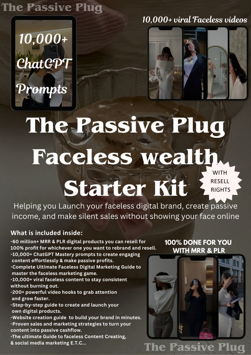 The Passive Plug Faceless Wealth Starter Kit