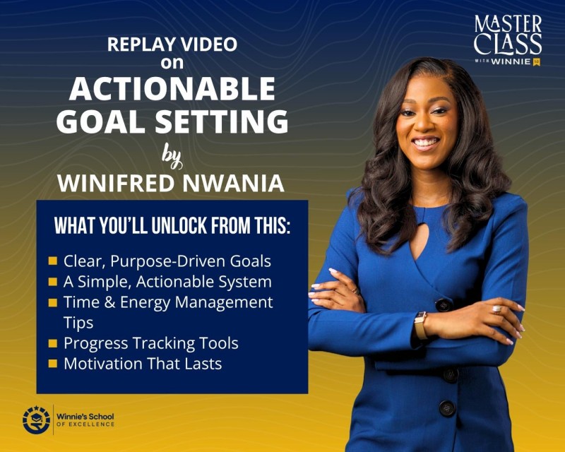 Actionable Goal Setting Replay Video by Winifred Nwania – Masterclass with Winnie 1.0