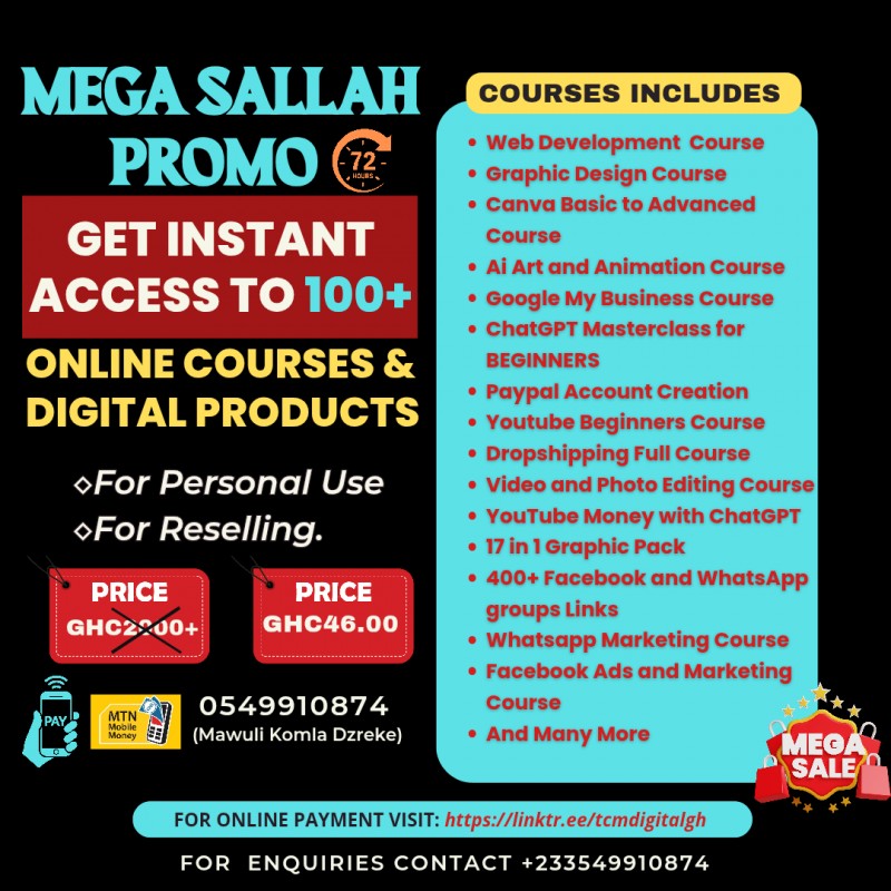 100+ ONLINE COURSES AND DIGITAL PRODUCTS