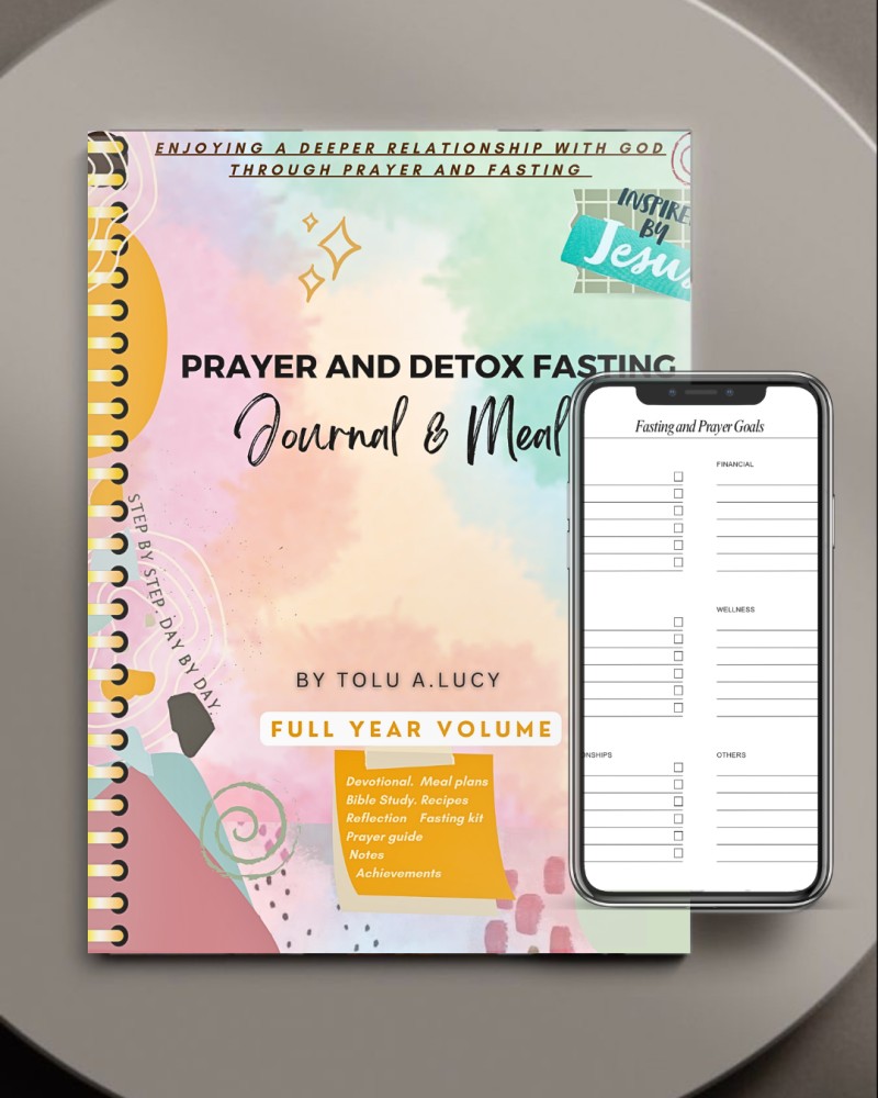 The FULL YEAR Fasting and Prayer Guide & Devotional Journal with Wellness Meal & Recipes Plan