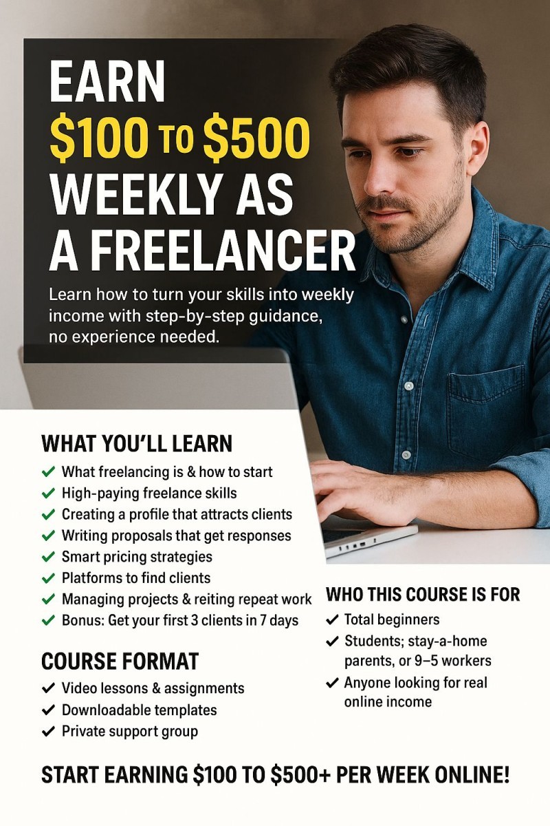 Make Your First $100 Online – Full Course – Digital Skill Course for Students and for beginner